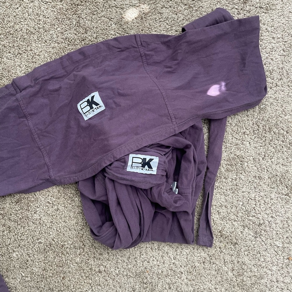 Purple baby ktan wrap.
